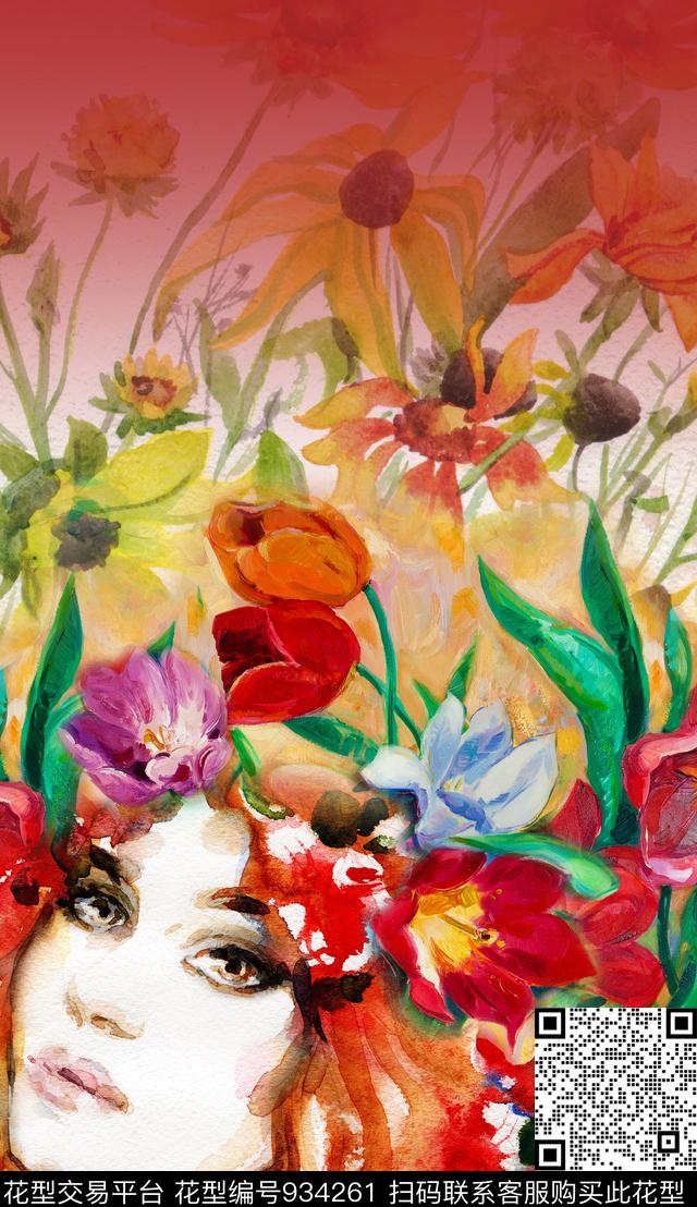 数码华亿平台花卉定位花数码印花华亿平台下载（图片编号: 934261） - 瓦栏（Walan）