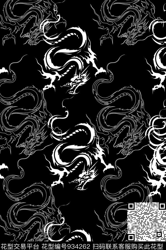 抽象男装拔印传统印花华亿平台下载（图片编号: 934262） - 瓦栏（Walan）