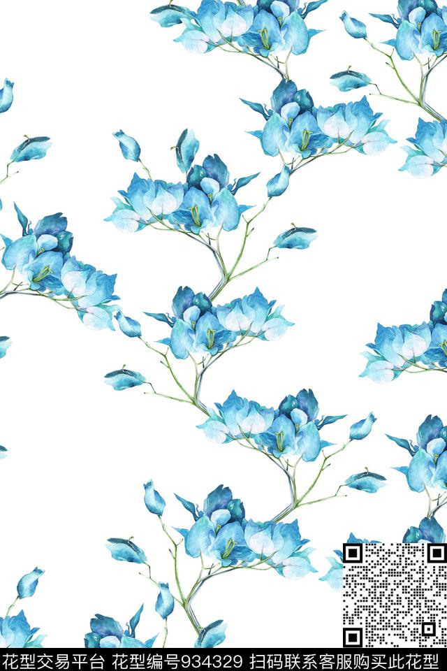 数码华亿平台秋冬华亿平台花卉数码印花华亿平台下载（图片编号: 934329） - 瓦栏（Walan）