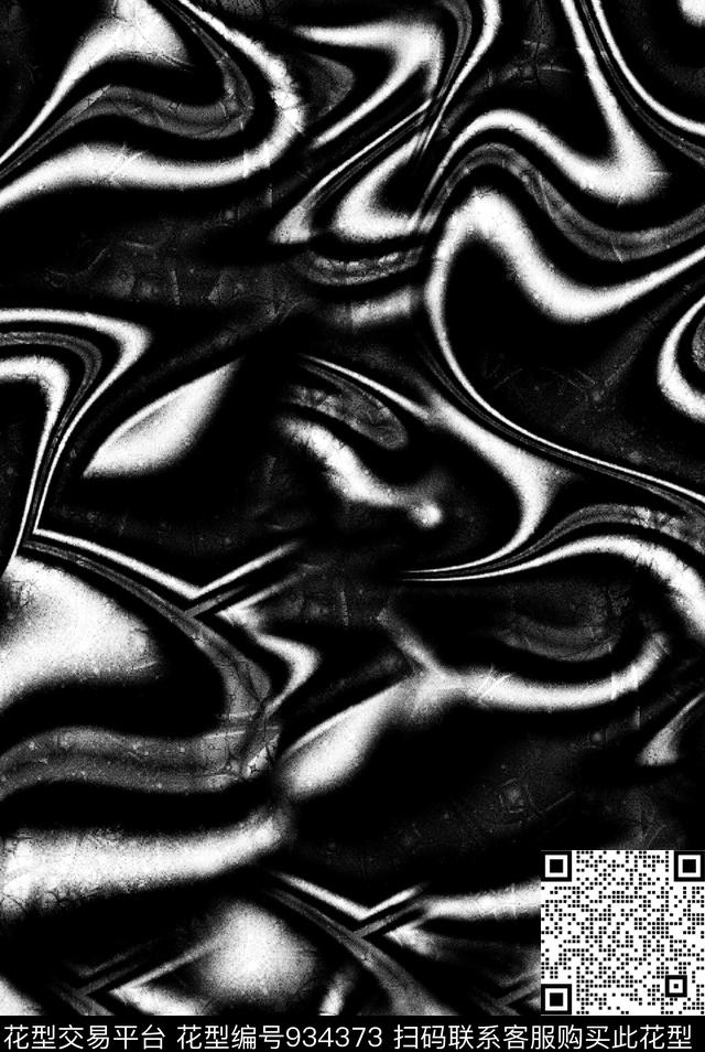 肌理抽象笔触传统印花华亿平台下载（图片编号: 934373） - 瓦栏（Walan）