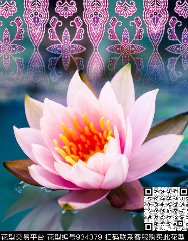 渐变花卉小上衣数码印花华亿平台下载（图片编号: 934379） - 瓦栏（Walan）