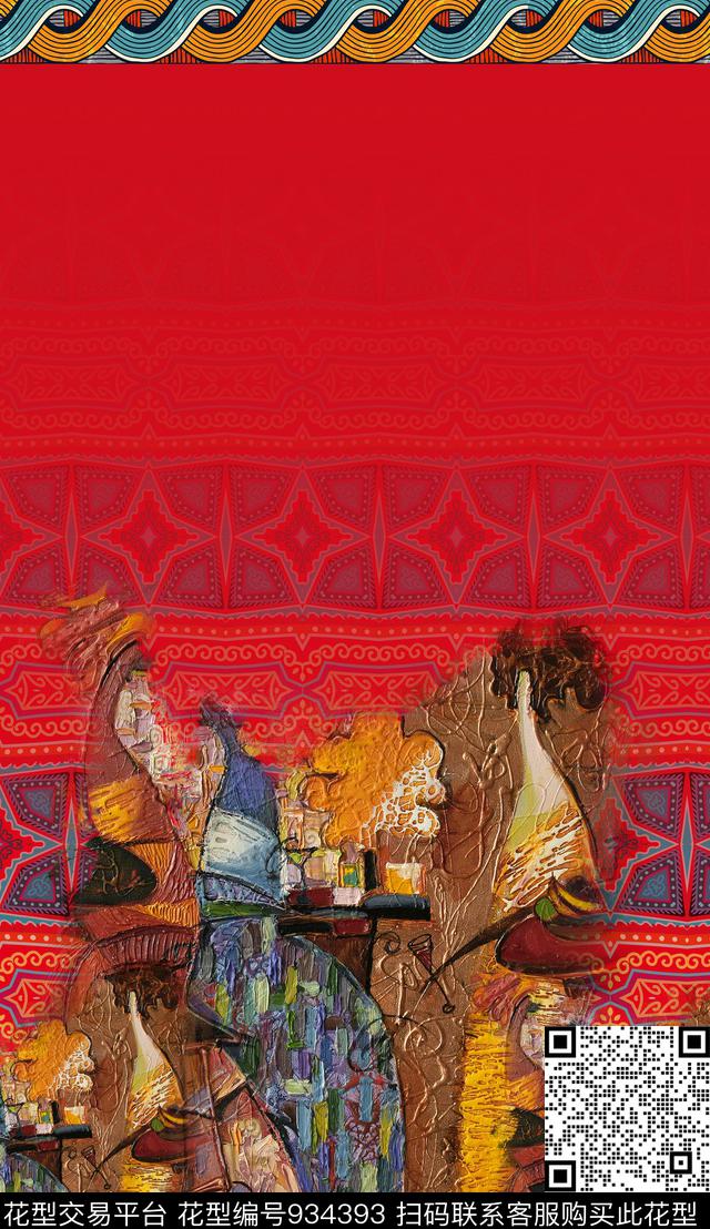 数码华亿平台定位花上衣数码印花华亿平台下载（图片编号: 934393） - 瓦栏（Walan）