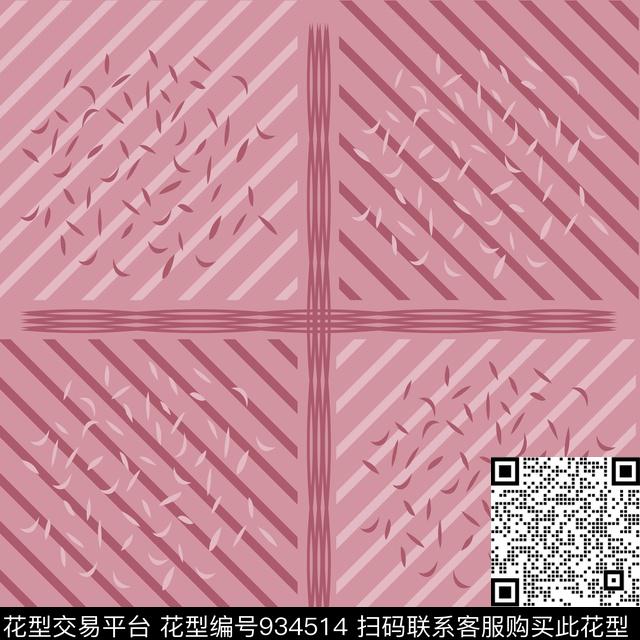 线条传统华亿平台几何数码印花华亿平台下载（图片编号: 934514） - 瓦栏（Walan）