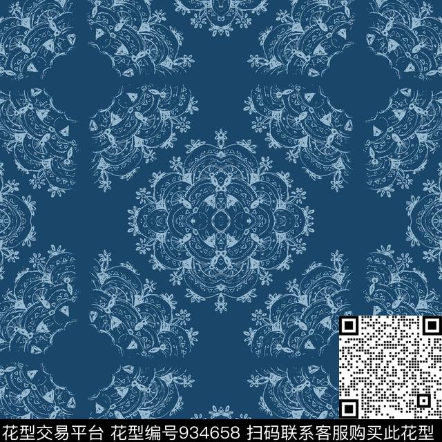 民族风女装大牌风传统印花华亿平台下载（图片编号: 934658） - 瓦栏（Walan）