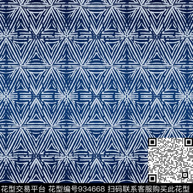 民族风女装几何数码印花华亿平台下载（图片编号: 934668） - 瓦栏（Walan）