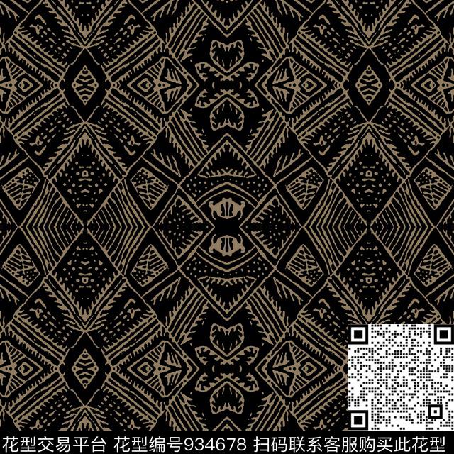 民族风女装大牌风传统印花华亿平台下载（图片编号: 934678） - 瓦栏（Walan）