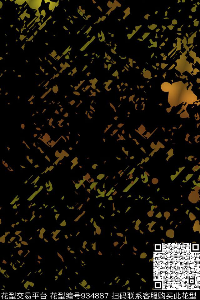 肌理男装大牌风数码印花华亿平台下载（图片编号: 934887） - 瓦栏（Walan）