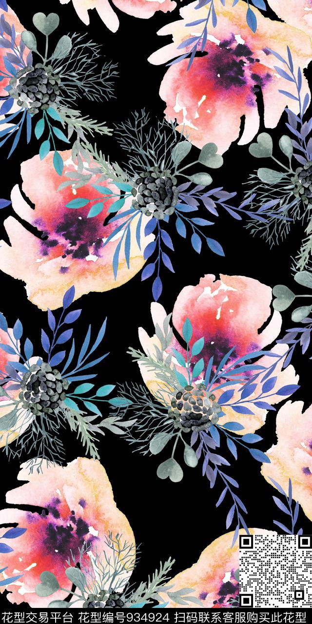 数码华亿平台小碎花花卉数码印花华亿平台下载（图片编号: 934924） - 瓦栏（Walan）
