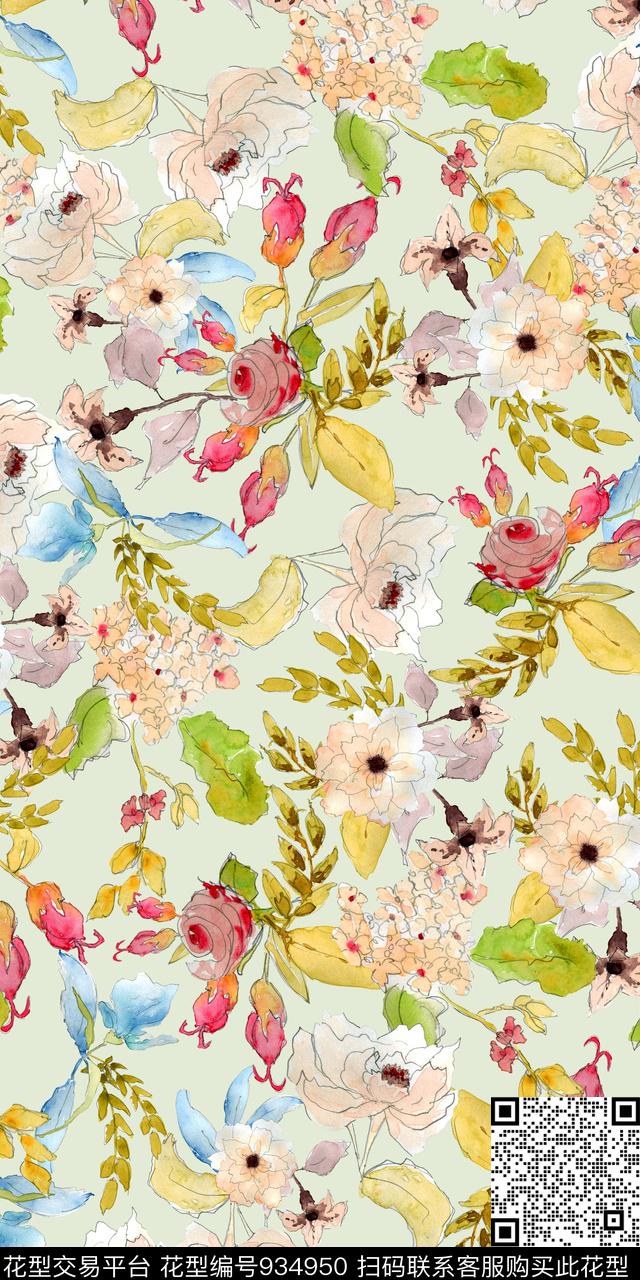数码华亿平台小碎花素雅数码印花华亿平台下载（图片编号: 934950） - 瓦栏（Walan）
