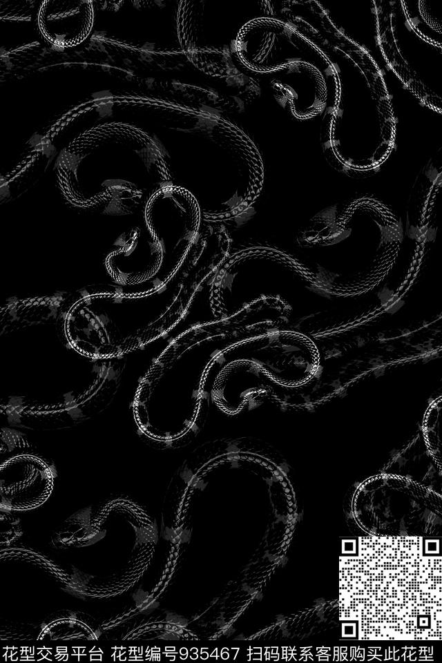 男装蛇动物数码印花华亿平台下载（图片编号: 935467） - 瓦栏（Walan）