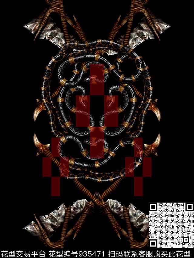 男装蛇动物数码印花华亿平台下载（图片编号: 935471） - 瓦栏（Walan）