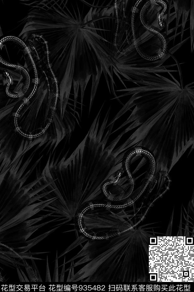 男装蛇动物数码印花华亿平台下载（图片编号: 935482） - 瓦栏（Walan）