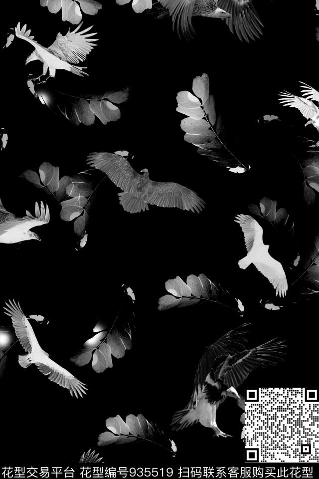 老鹰鸟男装传统印花华亿平台下载（图片编号: 935519） - 瓦栏（Walan）