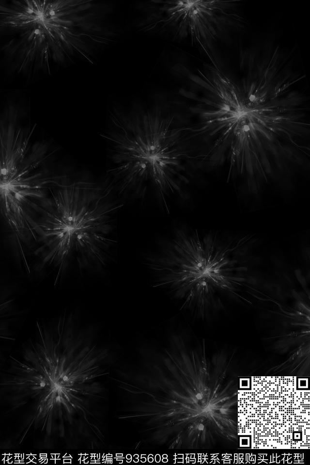 抽象男装黑白华亿平台传统印花华亿平台下载（图片编号: 935608） - 瓦栏（Walan）