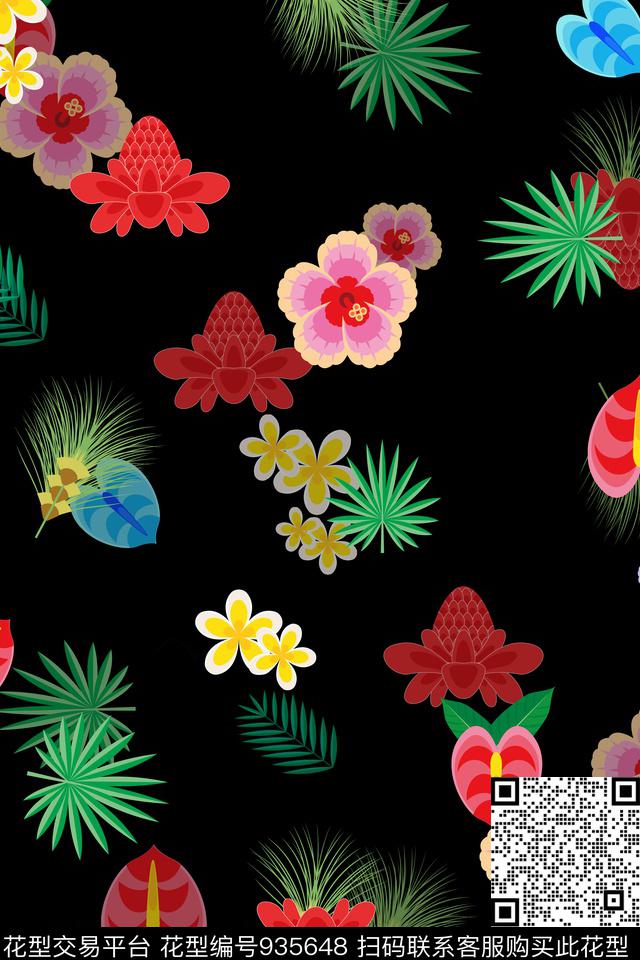 休闲花卉男女装衬衣数码印花华亿平台下载（图片编号: 935648） - 瓦栏（Walan）