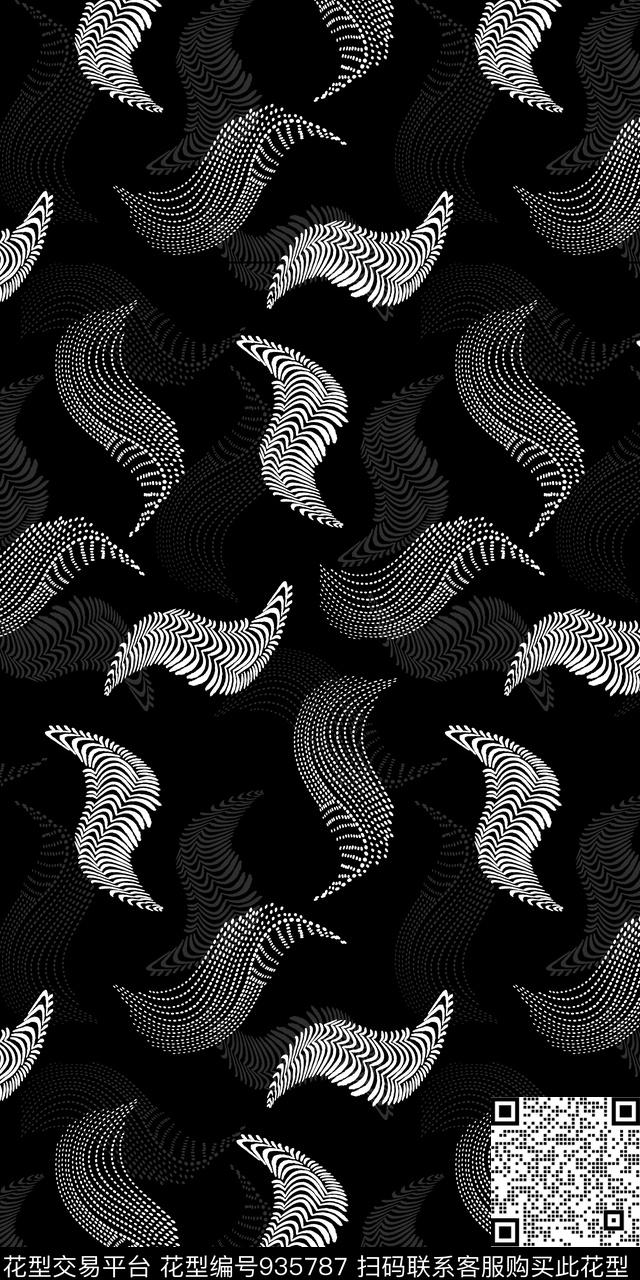 数码华亿平台抽象拔印数码印花华亿平台下载（图片编号: 935787） - 瓦栏（Walan）