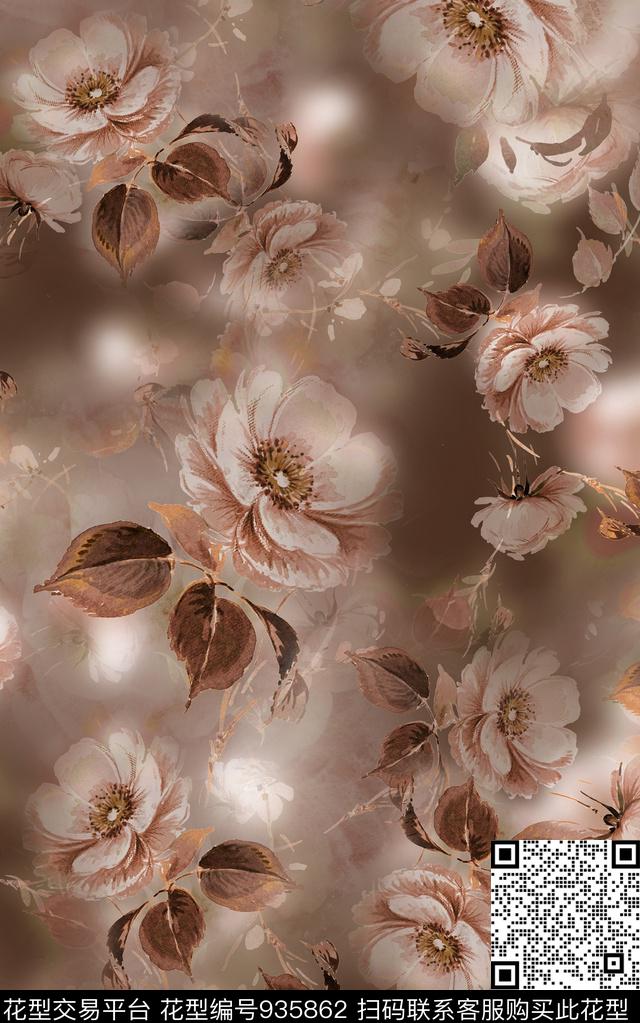 花卉民族风几何数码印花华亿平台下载（图片编号: 935862） - 瓦栏（Walan）