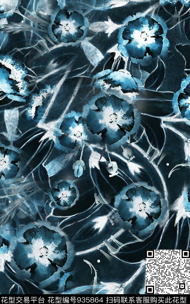 花卉民族风几何数码印花华亿平台下载（图片编号: 935864） - 瓦栏（Walan）