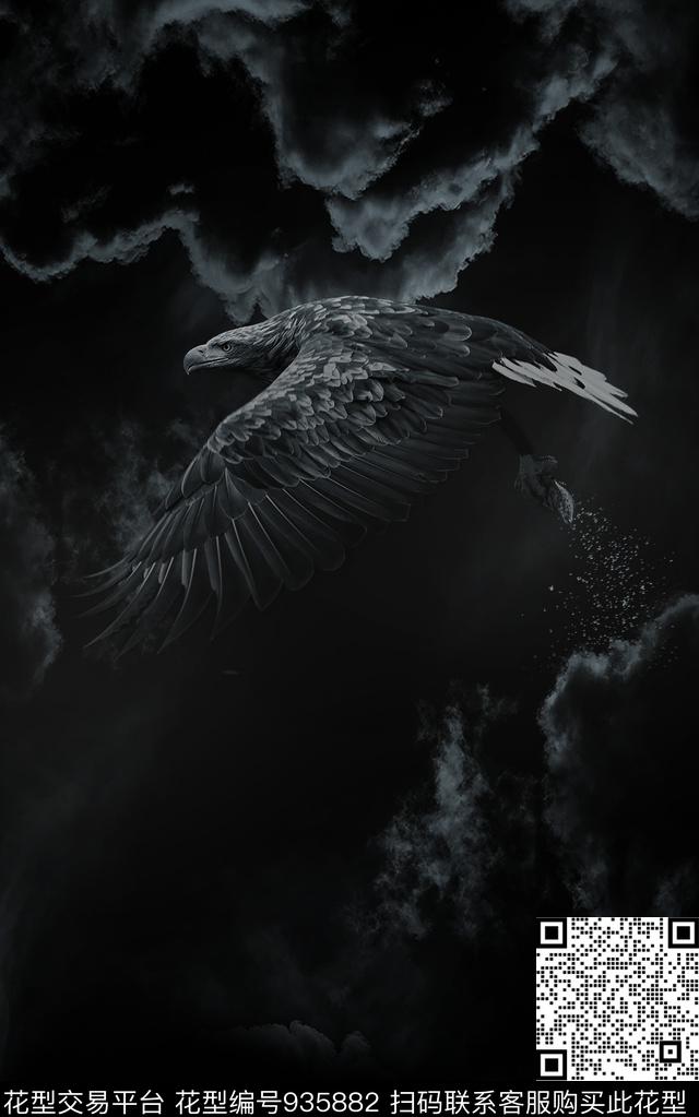 老鹰男装定位花数码印花华亿平台下载（图片编号: 935882） - 瓦栏（Walan）