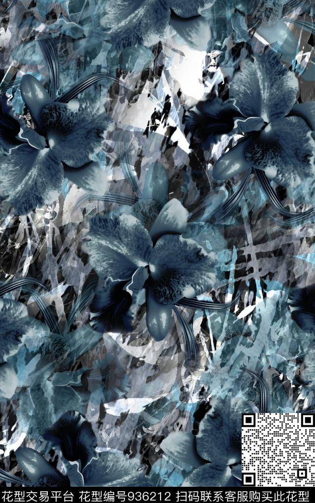 花卉民族风几何数码印花华亿平台下载（图片编号: 936212） - 瓦栏（Walan）
