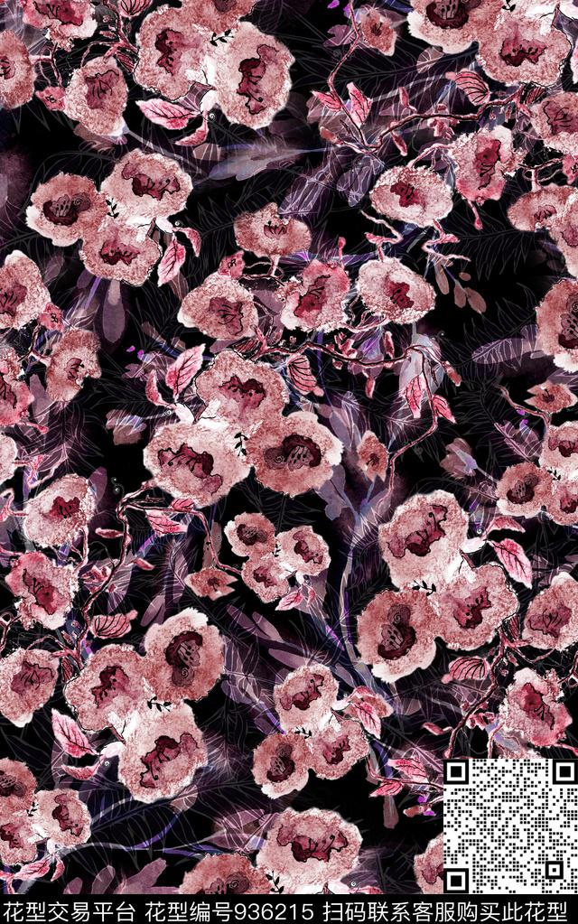 花卉民族风几何数码印花华亿平台下载（图片编号: 936215） - 瓦栏（Walan）