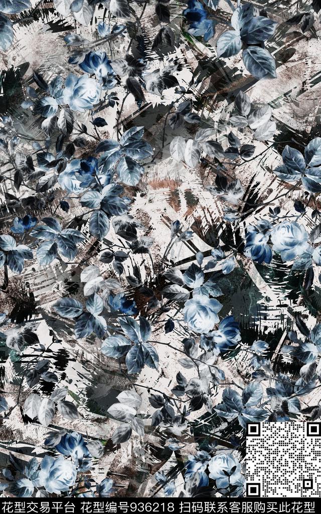 花卉民族风几何数码印花华亿平台下载（图片编号: 936218） - 瓦栏（Walan）