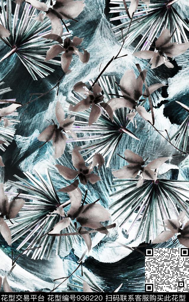 花卉民族风几何数码印花华亿平台下载（图片编号: 936220） - 瓦栏（Walan）