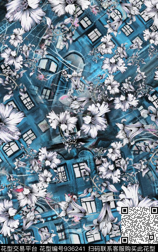数码华亿平台花卉民族风数码印花华亿平台下载（图片编号: 936241） - 瓦栏（Walan）