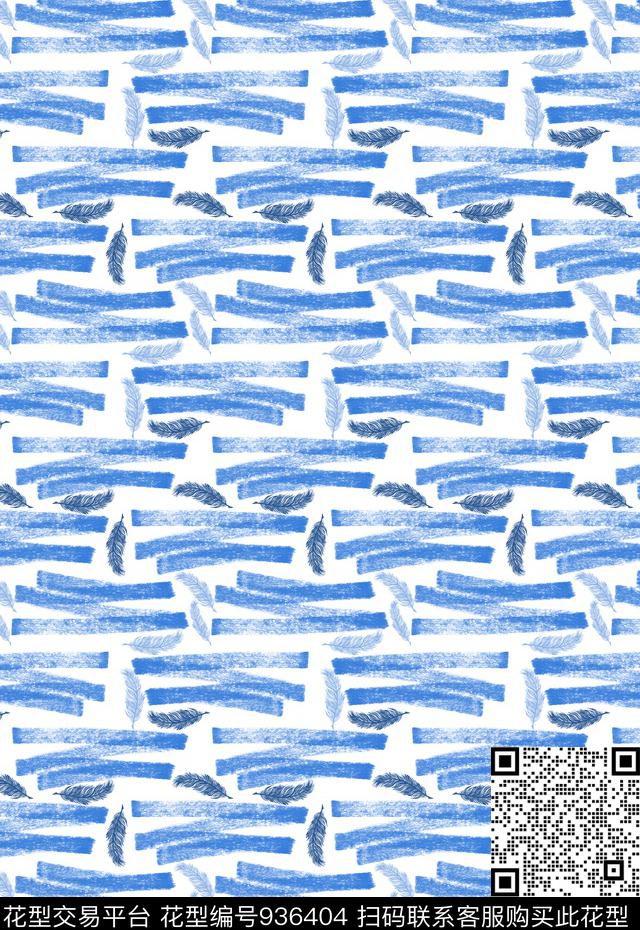 雪纺羽毛几何数码印花华亿平台下载（图片编号: 936404） - 瓦栏（Walan）