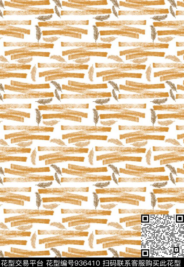 雪纺羽毛几何数码印花华亿平台下载（图片编号: 936410） - 瓦栏（Walan）