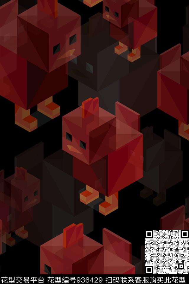 可爱大牌男装趣味几何数码印花华亿平台下载（图片编号: 936429） - 瓦栏（Walan）