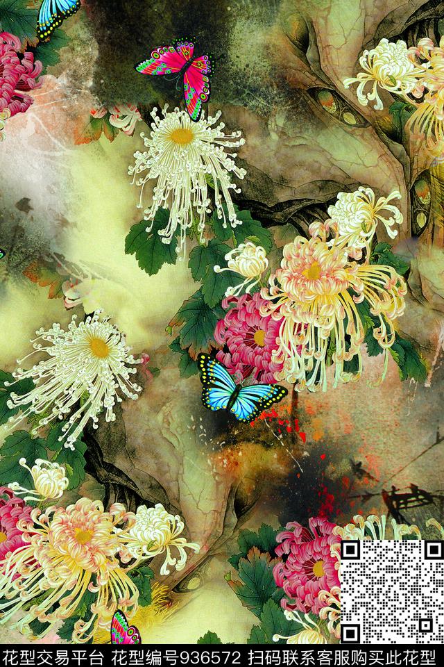 动物花卉花卉动物数码印花华亿平台下载（图片编号: 936572） - 瓦栏（Walan）