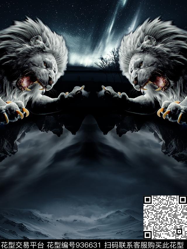 渐变男装狮子数码印花华亿平台下载（图片编号: 936631） - 瓦栏（Walan）