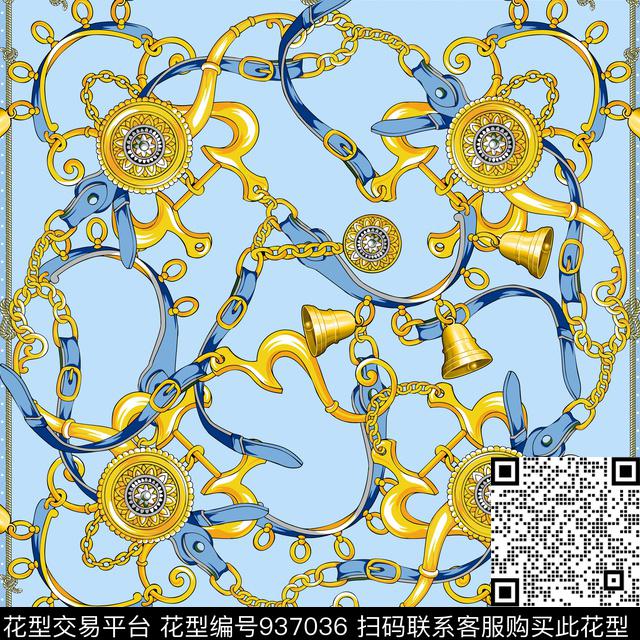 皮带波点金属链子数码印花华亿平台下载（图片编号: 937036） - 瓦栏（Walan）