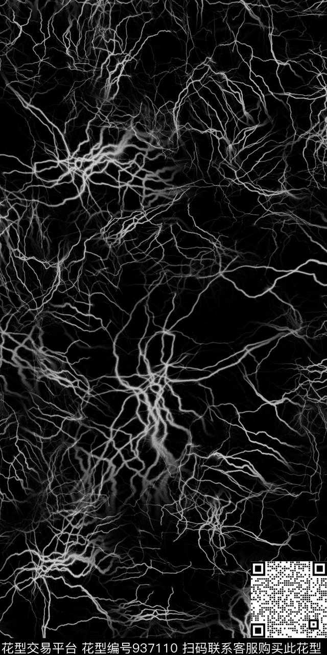 拔印不规则线条几何数码印花华亿平台下载（图片编号: 937110） - 瓦栏（Walan）