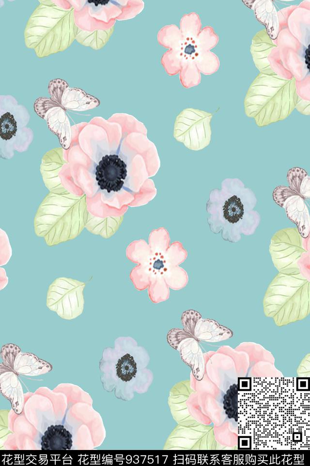 数码华亿平台植物富贵花数码印花华亿平台下载（图片编号: 937517） - 瓦栏（Walan）