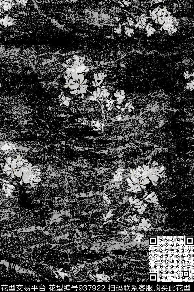 抽象男装肌理黑白华亿平台数码印花华亿平台下载（图片编号: 937922） - 瓦栏（Walan）