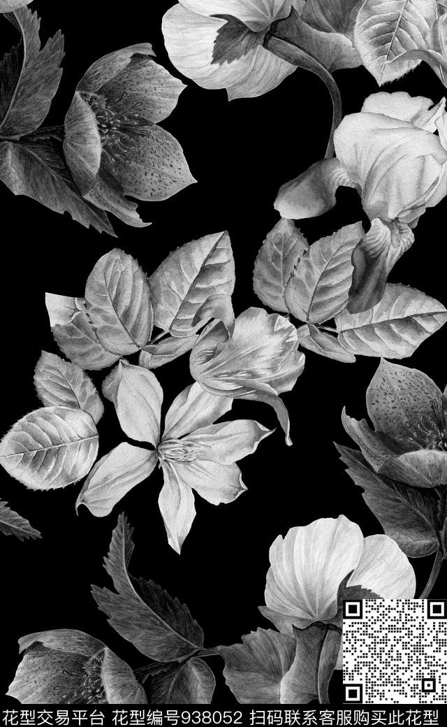 植物素雅数码华亿平台数码印花华亿平台下载（图片编号: 938052） - 瓦栏（Walan）