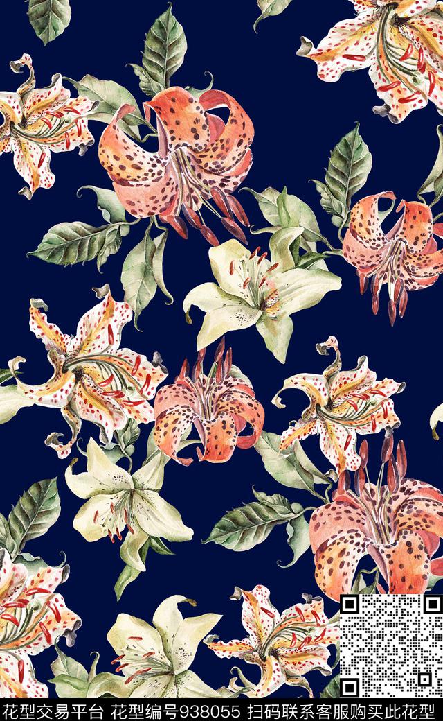 植物素雅数码华亿平台数码印花华亿平台下载（图片编号: 938055） - 瓦栏（Walan）