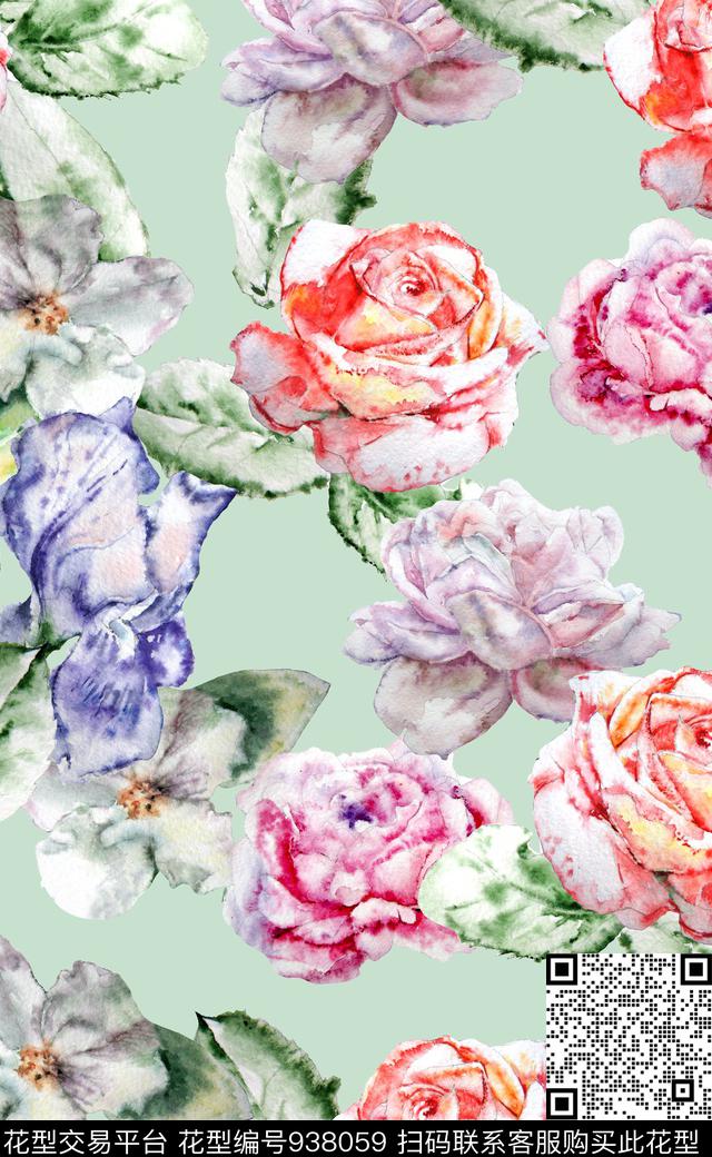 植物素雅数码华亿平台数码印花华亿平台下载（图片编号: 938059） - 瓦栏（Walan）