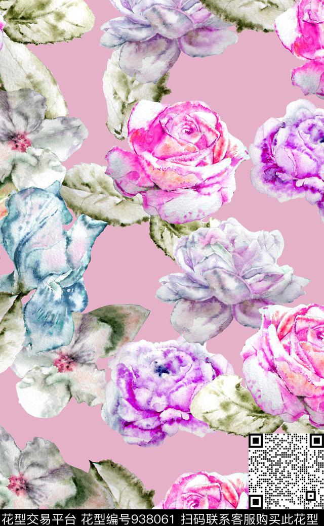 植物素雅数码华亿平台数码印花华亿平台下载（图片编号: 938061） - 瓦栏（Walan）