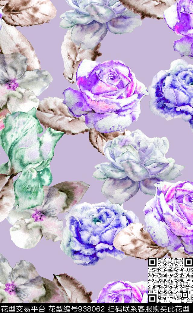 植物素雅数码华亿平台数码印花华亿平台下载（图片编号: 938062） - 瓦栏（Walan）