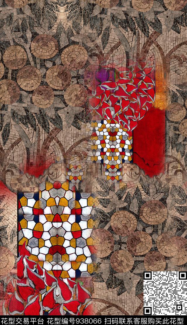 波西米亚花纹深圳风数码印花华亿平台下载（图片编号: 938066） - 瓦栏（Walan）