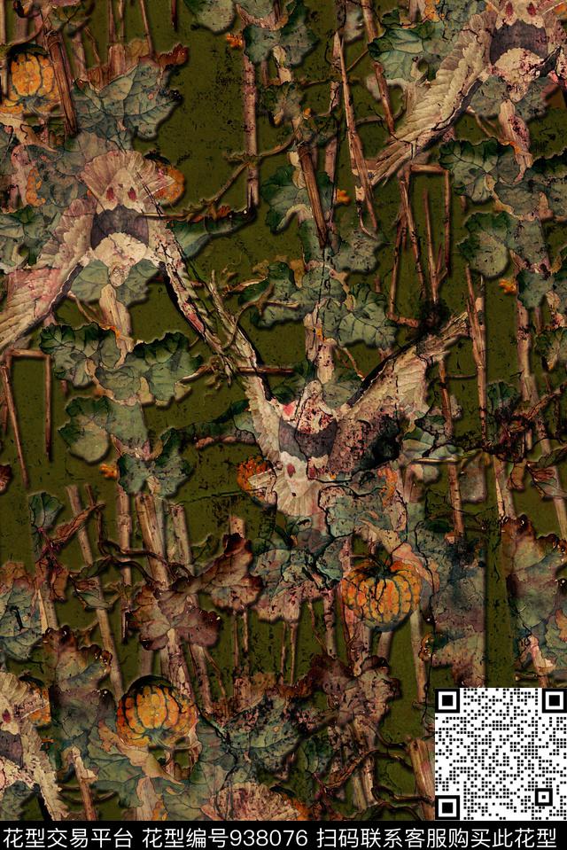 香云纱复古3D立体数码印花华亿平台下载（图片编号: 938076） - 瓦栏（Walan）