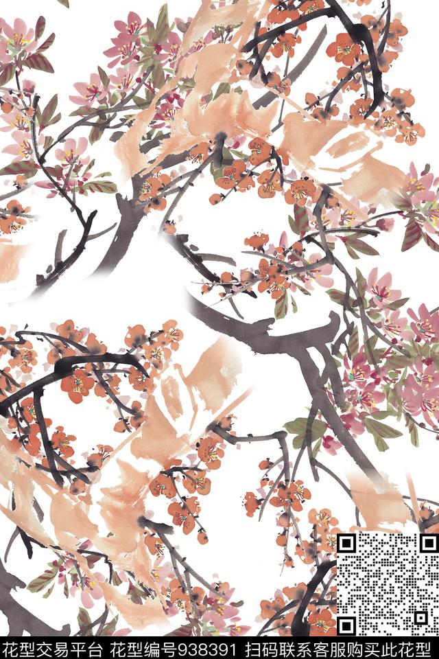 数码华亿平台小碎花白底花数码印花华亿平台下载（图片编号: 938391） - 瓦栏（Walan）