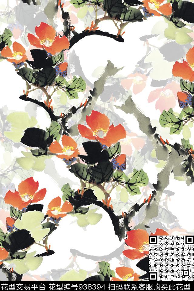 数码华亿平台小碎花白底花数码印花华亿平台下载（图片编号: 938394） - 瓦栏（Walan）