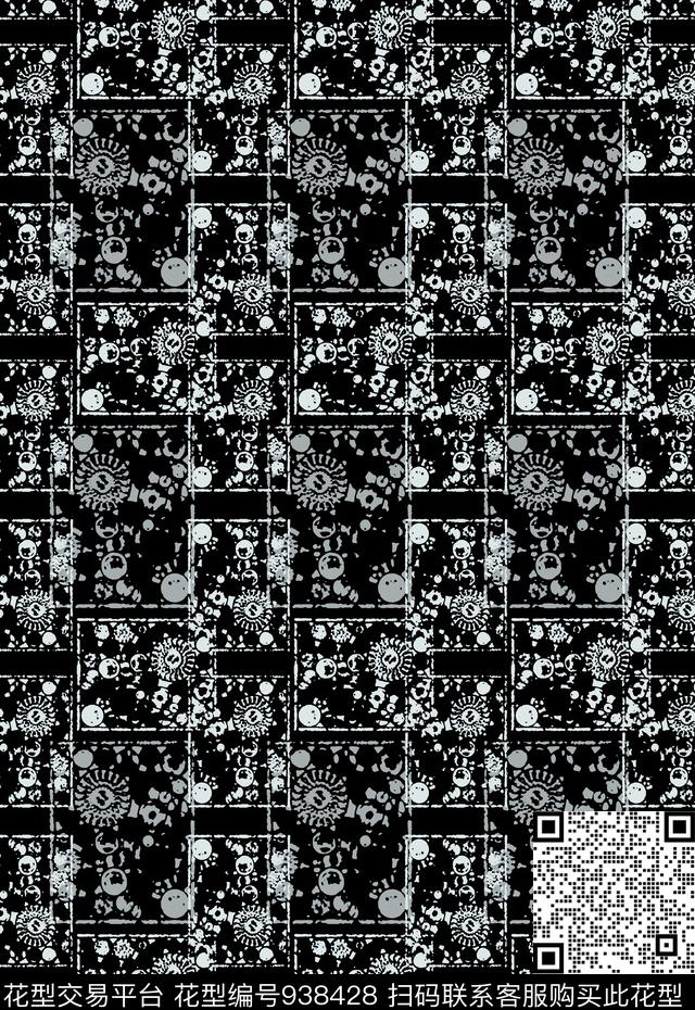 抽象花卉男装休闲花卉拔印传统印花华亿平台下载（图片编号: 938428） - 瓦栏（Walan）