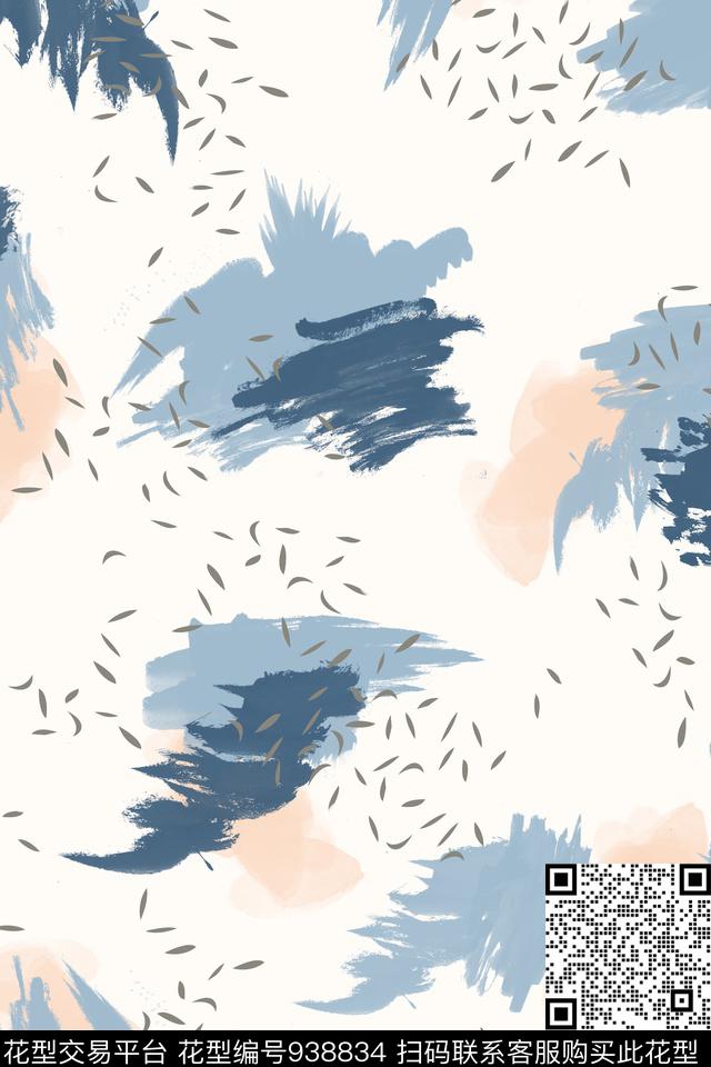 手绘花卉素雅中国风数码印花华亿平台下载（图片编号: 938834） - 瓦栏（Walan）