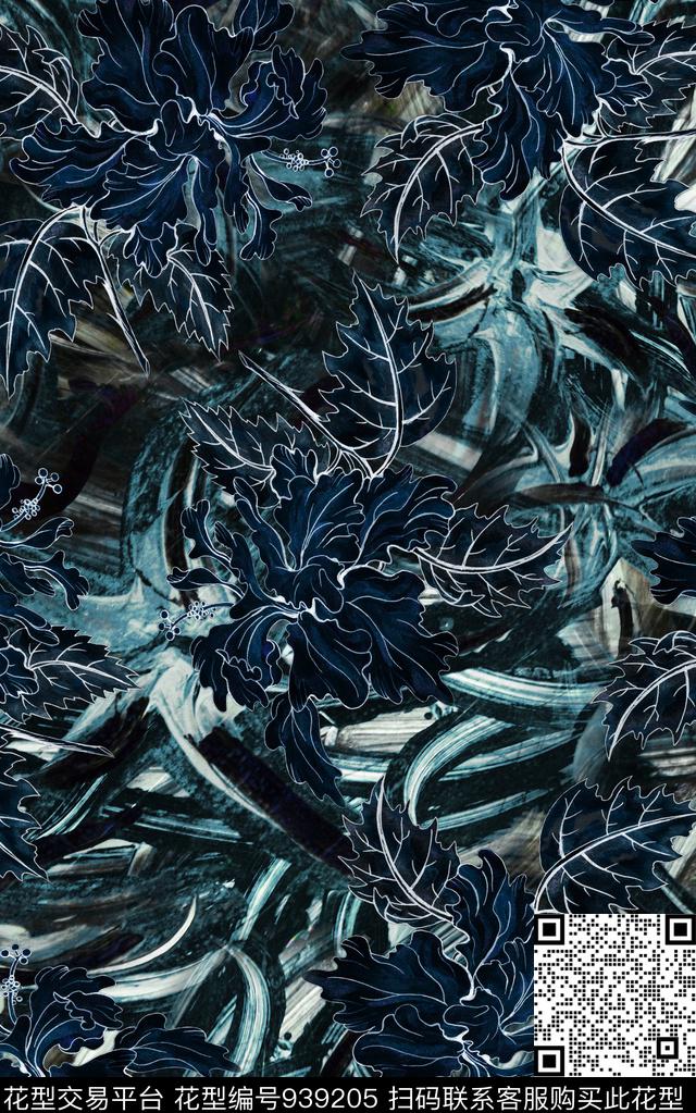 民族风花卉复古数码印花华亿平台下载（图片编号: 939205） - 瓦栏（Walan）
