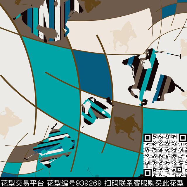 休闲马几何传统印花华亿平台下载（图片编号: 939269） - 瓦栏（Walan）